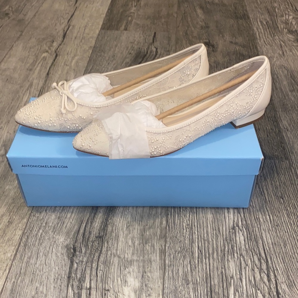Antonio melani pearl heeled flats.